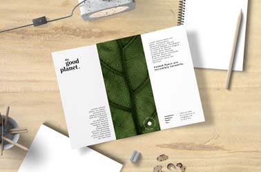 Open Leaflet and Stationery on a Desk