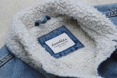 Label on a Wool Denim Jacket