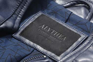 Zoom-in View of a Leather Label