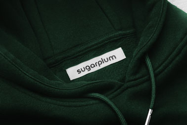 Label on a Cotton Hoodie