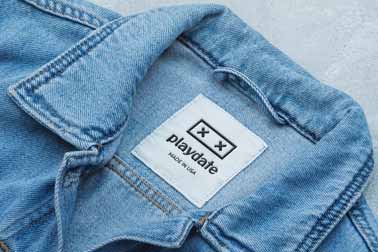 Label on a Denim Jacket