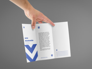 Hand Holding an Open Leaflet