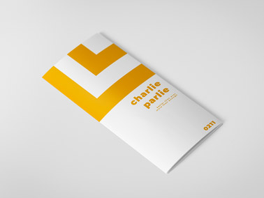 Folded Leaflet on a White Surface