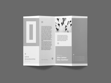 Folded Pamphlet on a Gray Surface