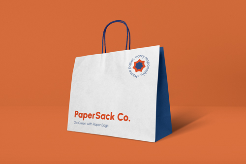 Realistische rechteckige Einkaufstasche