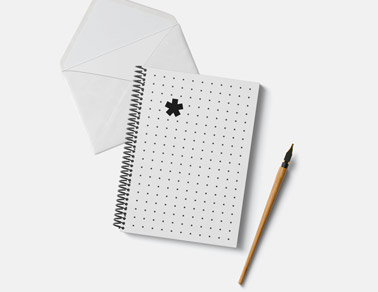 Sketchbook, an Envelope, and a Fountain Pen