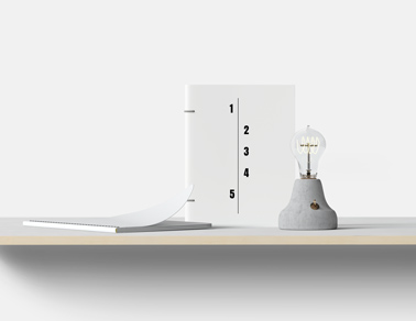 Two Notebooks with a Desk Lamp Decor