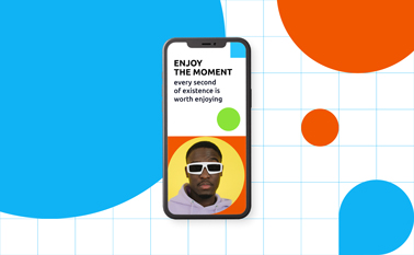 iPhone on a Colorful Abstract Background