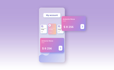 Neumorphic App Design with a Zoom-in Component