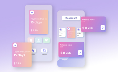 Two App Designs with Zoom-in Components