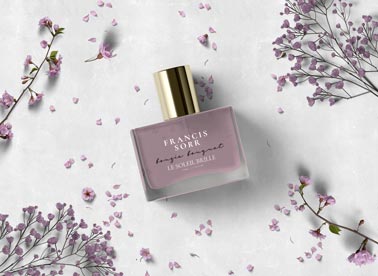 Perfume Bottle with Floral Branches