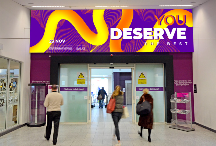 Horizontal Billboard on the Entrance