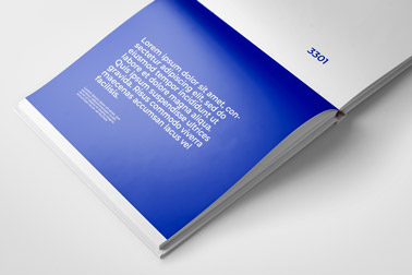 Zoom-in View of an Open Square Book