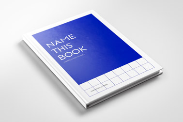 Tilted Slim Book on a White Surface