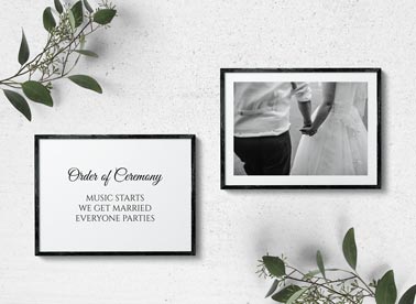 Two Horizontal Frames with Plant Branches