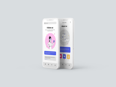 Two Clay iPhones Side by Side