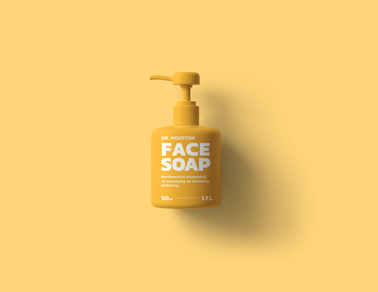 Soap Pump Bottle on a Yellow Background