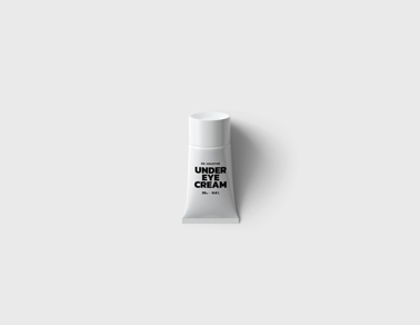 Cream Tube on a White Background