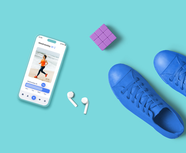 iPhone and AirPods with Running Shoes