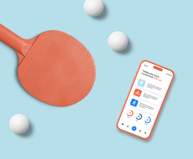 iPhone with Table Tennis Equipment