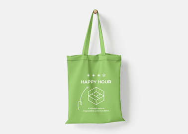 Tote Bag on a White Surface