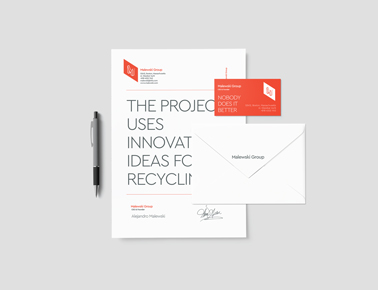Flyer, a Business Card, and an Envelope