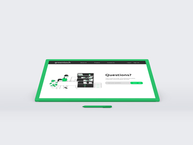 Microsoft Surface with Green Edges Low Angle View