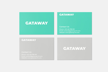 Four Isometric Business Cards