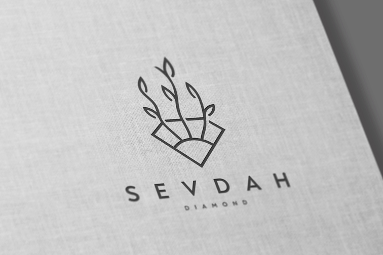 Logo on a Gray Textured Background