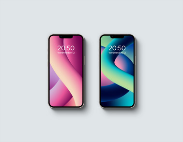 Two iPhone 13 Models Front View