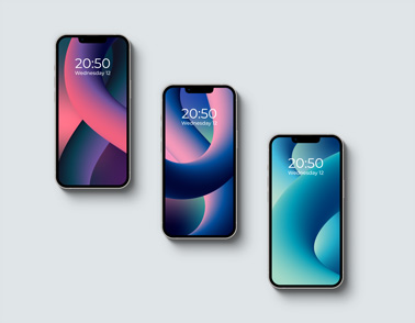 Three iPhone 13 Models Front View