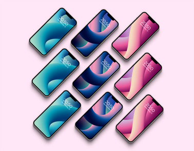 Multiple Tilted iPhone 13 Models