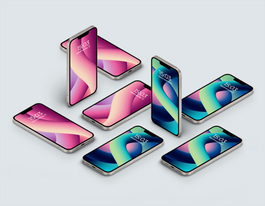 Standing and Lying iPhone 13 Models