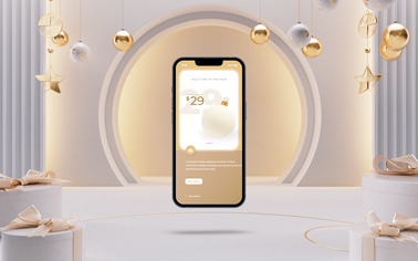 iPhone 13 with Christmas Decorations