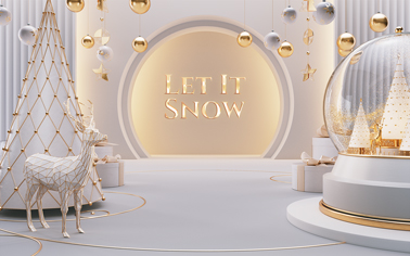 Text Holder on a Christmas Background