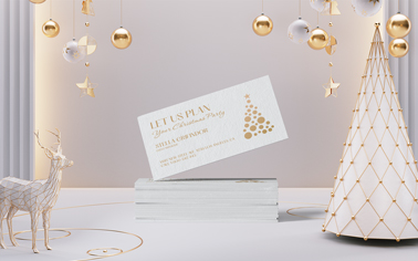 Stack of Cards with Xmas Decorations