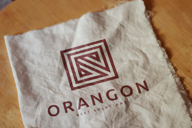 Logo on Wrinkled Fabric