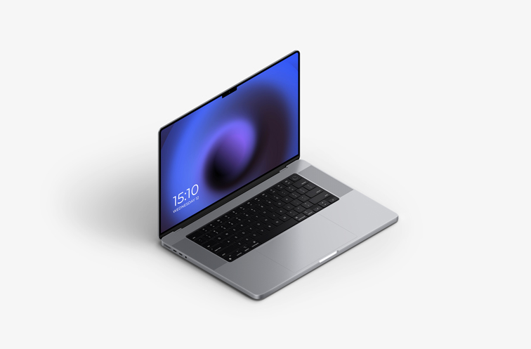 A MacBook Pro 16 Right Side View
