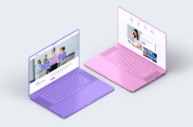 Two MacBook Pro 16 Laptops on White Surface