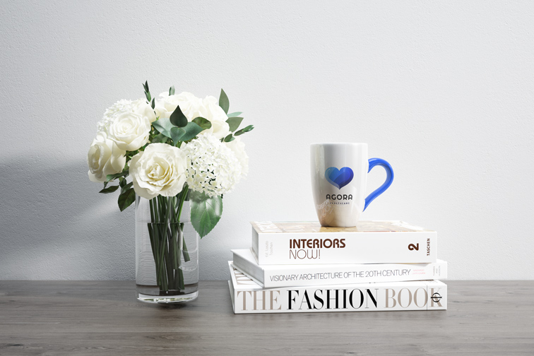 Flowers and a Bistro Mug