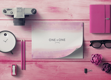 A Set of Art Supplies on a Wooden Surface