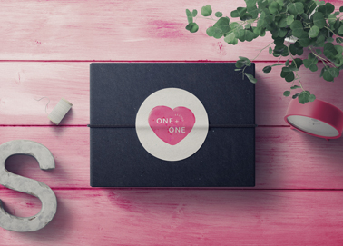 A Gift on a Desk High Angle View