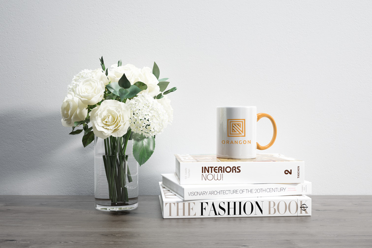 Flowers and a Mug on Books