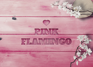 Carved Letters With Fresh White Flowers