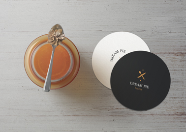 Jar of Honey With Coasters