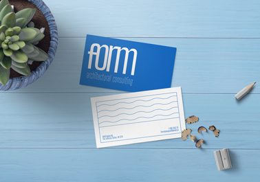 Deux cartes de visite avec une plante