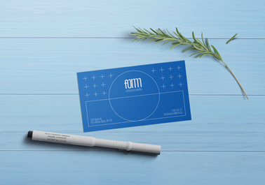 Carte de visite avec un marqueur