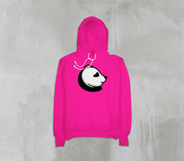 A Graphic Hoodie on a Neutral Background