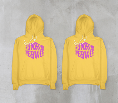 Three Graphic Hoodies, Two with Half View