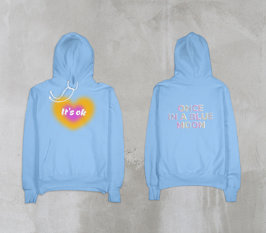Two Graphic Hoodies, Both with Front View
